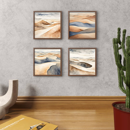 Desert – Minimalist Landscape Wall Art Print - Set of 4 - Byeutifull Art