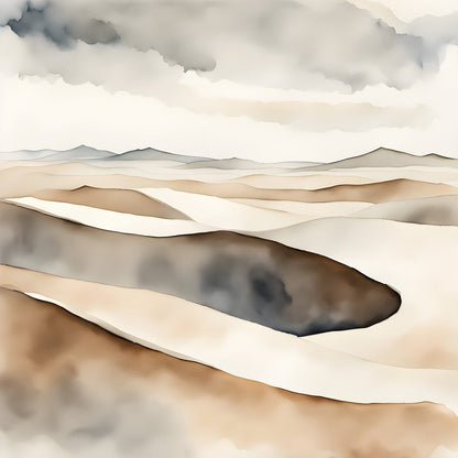 Desert – Minimalist Landscape Wall Art Print - Set of 4 - Byeutifull Art