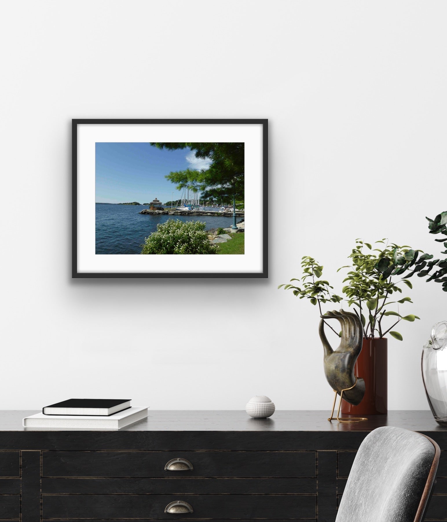 Harbor Calm Beneath Blue Skies - Byeutifull Art