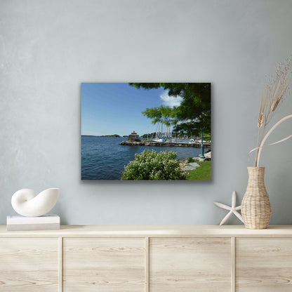 Harbor Calm Beneath Blue Skies - Byeutifull Art