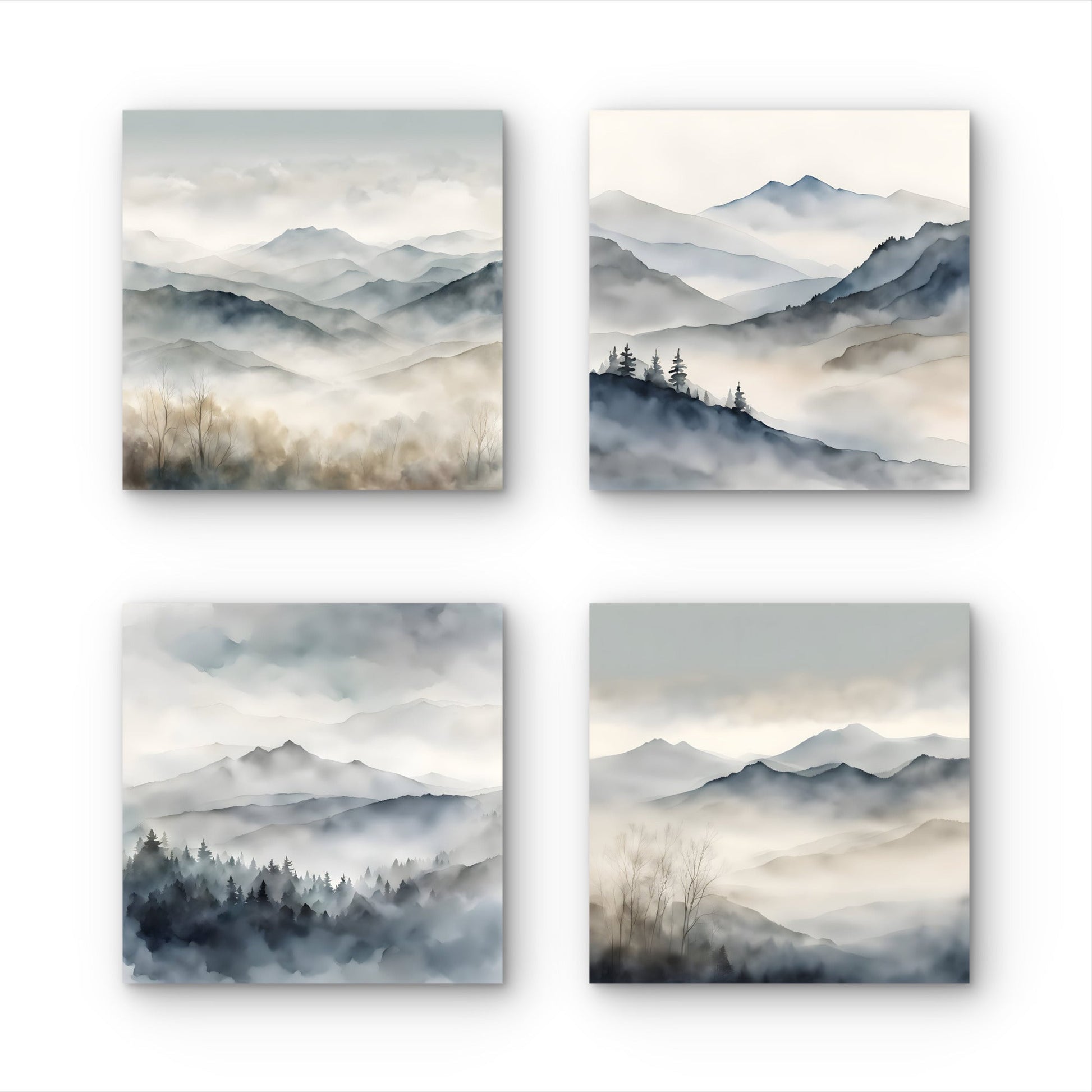 Mountains – Gallery Wall Art Set of 4 - Byeutifull Art