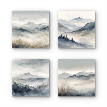 Mountains – Gallery Wall Art Set of 4 - Byeutifull Art