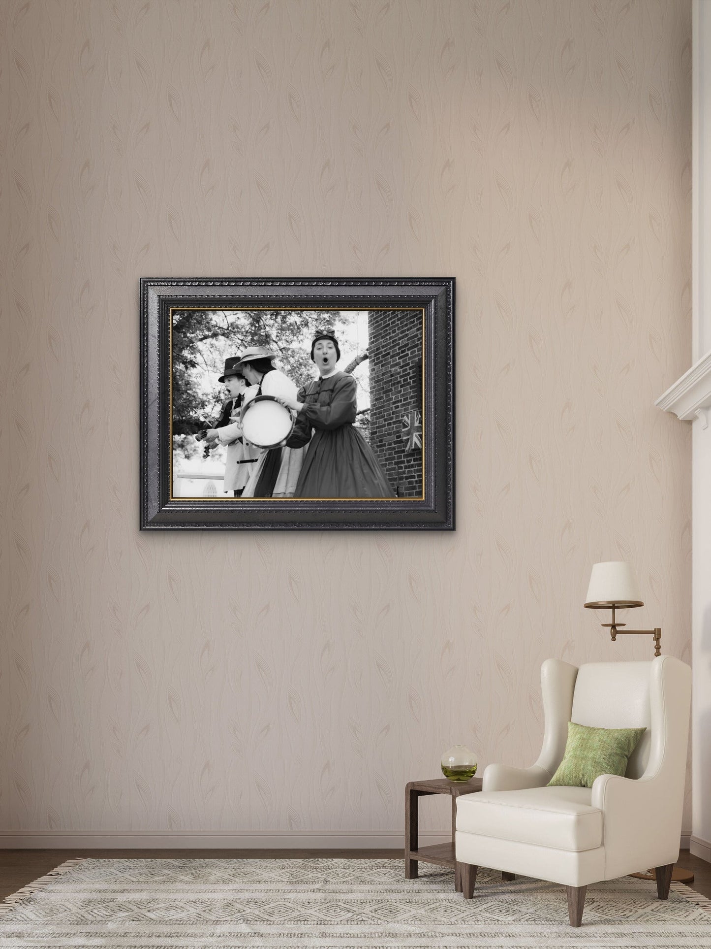 Porchside Minstrels, 1800s — Black & White - Byeutifull Art