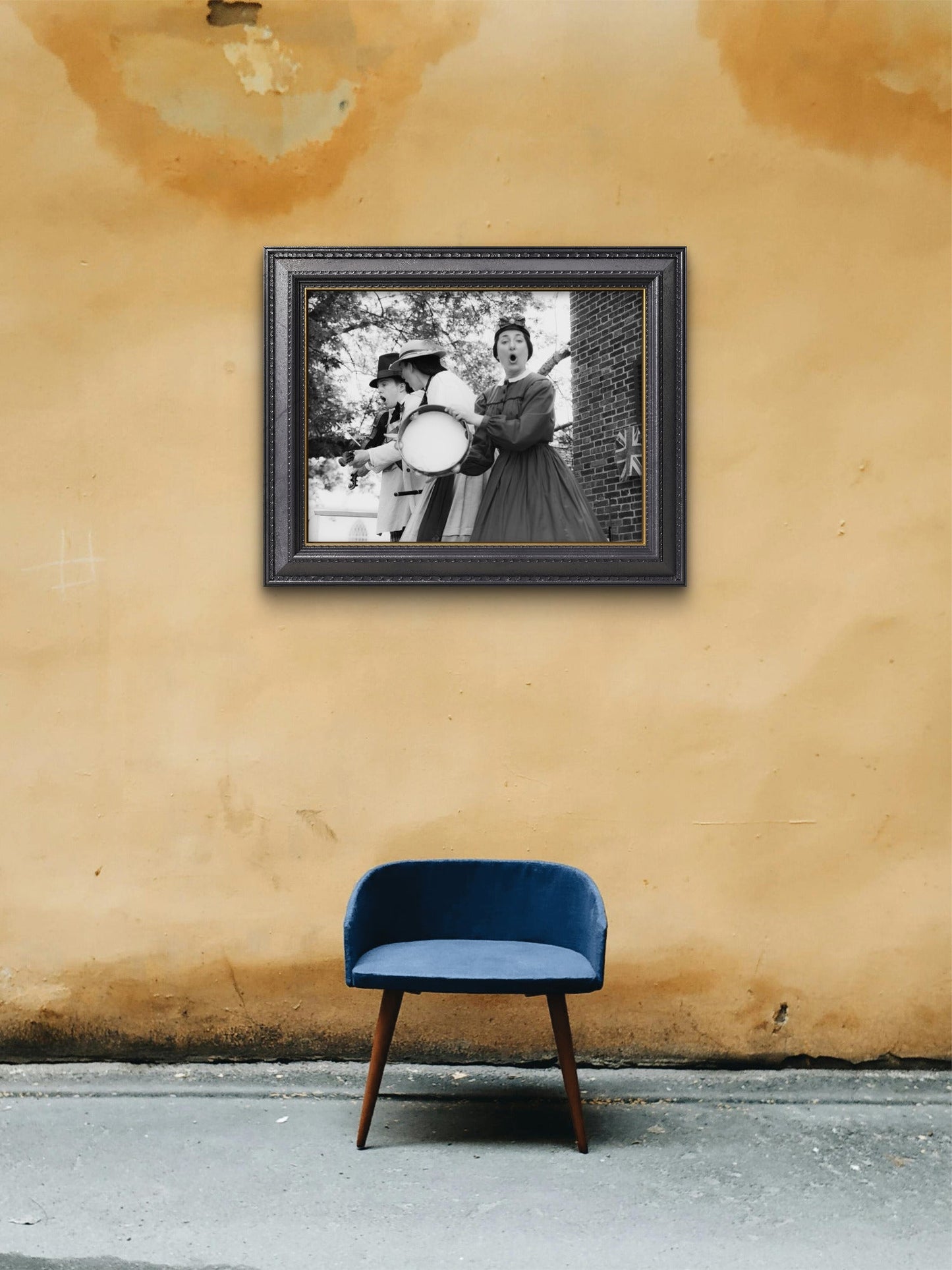 Porchside Minstrels, 1800s — Black & White - Byeutifull Art