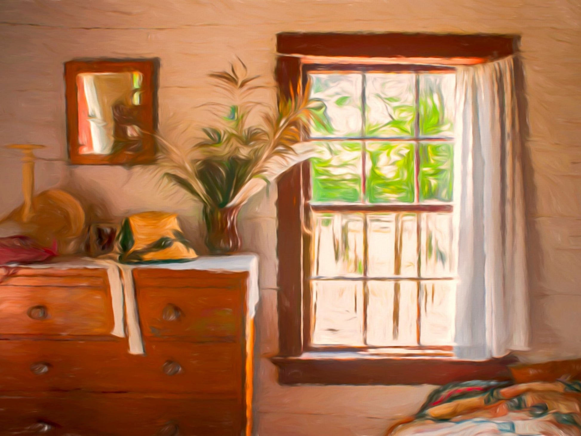 Quiet Evening — 19th - Century Bedroom Interior - Byeutifull Art