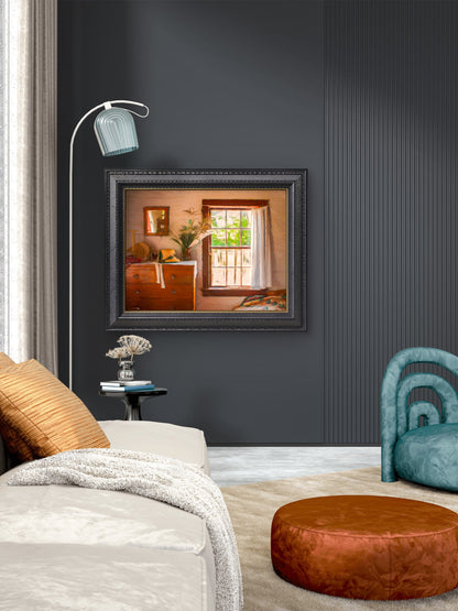 Quiet Evening — 19th - Century Bedroom Interior - Byeutifull Art