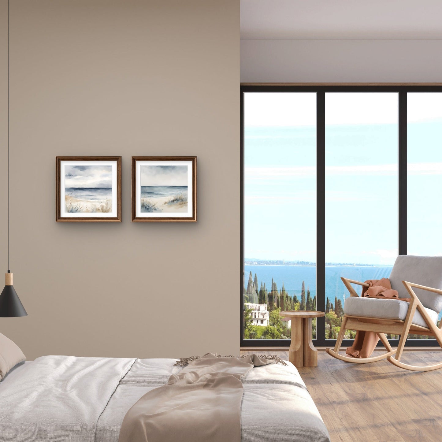 Sand Beach – Soft Coastal Wall Art Print Set of 2 - Byeutifull Art