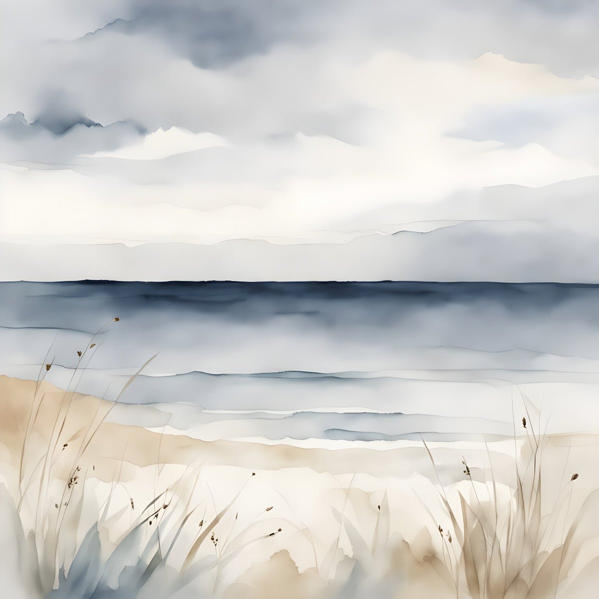 Sand Beach – Soft Coastal Wall Art Print Set of 2 - Byeutifull Art