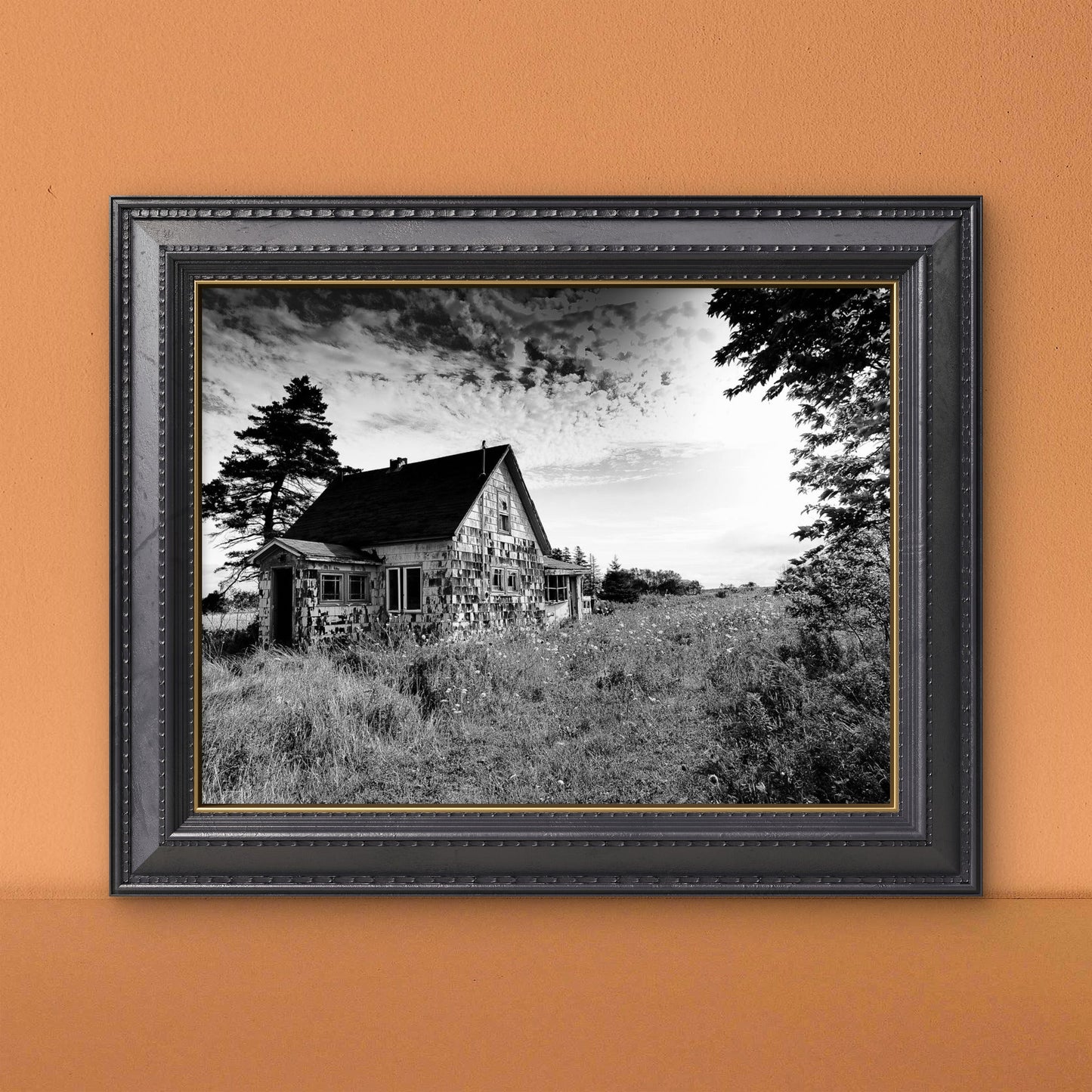 Silent Stones of Time – Abandoned Stone Cabin Landscape - Byeutifull Art