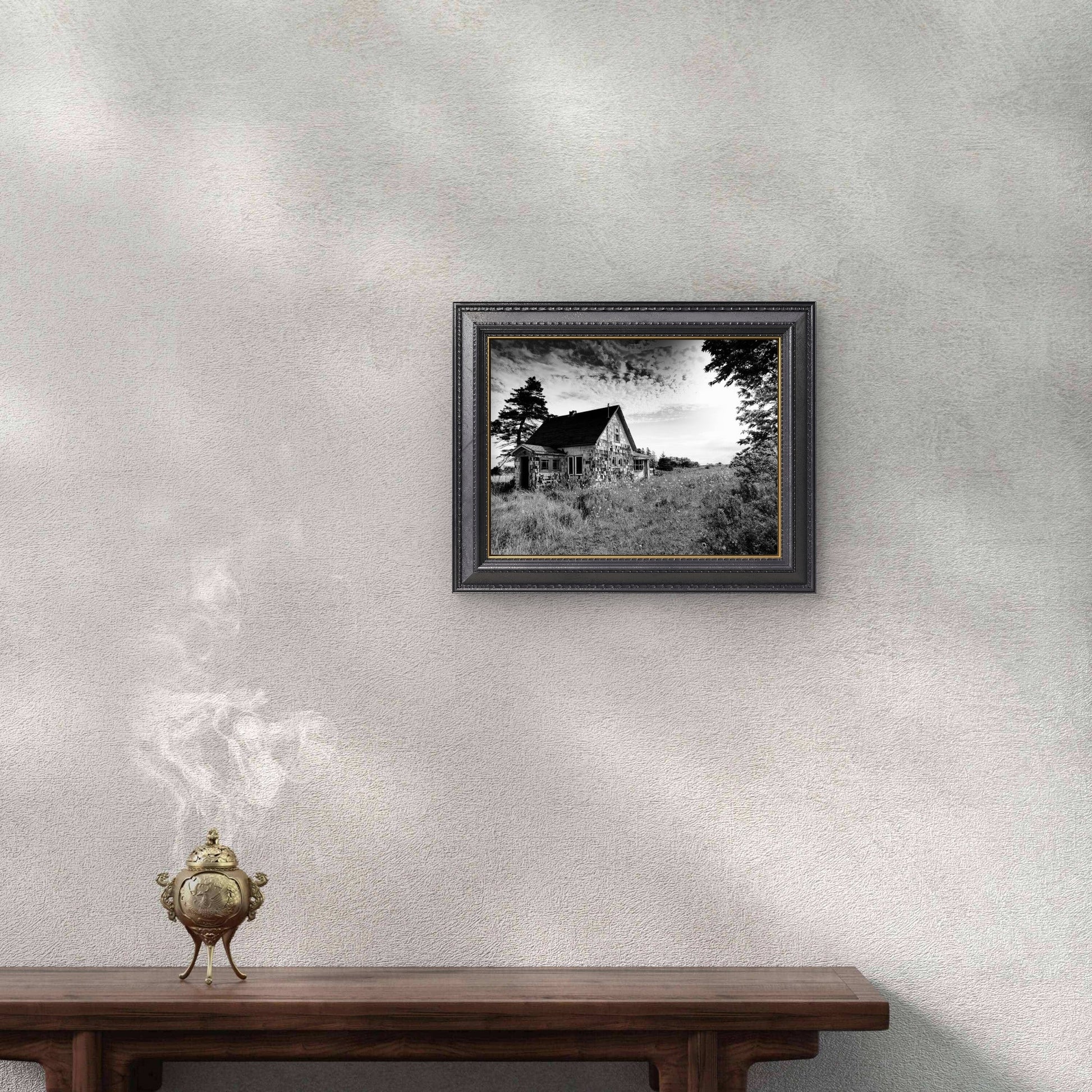 Silent Stones of Time – Abandoned Stone Cabin Landscape - Byeutifull Art