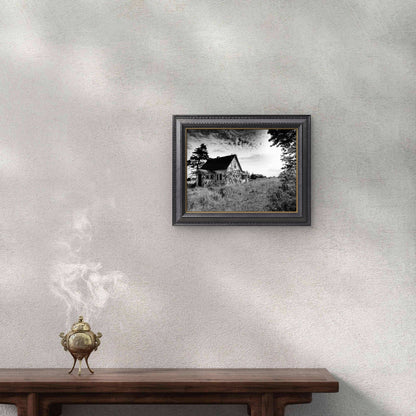 Silent Stones of Time – Abandoned Stone Cabin Landscape - Byeutifull Art
