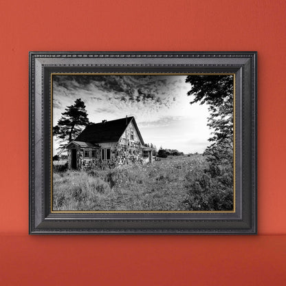 Silent Stones of Time – Abandoned Stone Cabin Landscape - Byeutifull Art