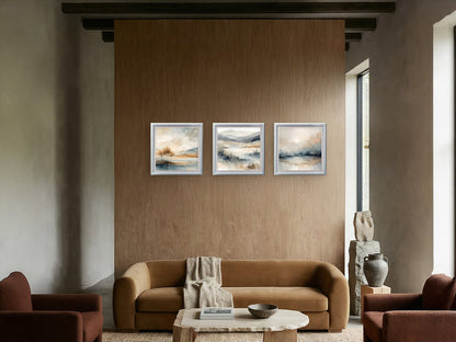 Soft Horizon – Minimalist Wall Art Set of 3 - Byeutifull Art